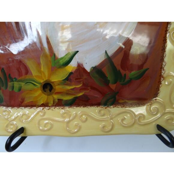 Decorative Kitchen Rooster Plate, Bella Casa, Farmhouse Rustic Country Decor - Picture 4 of 6